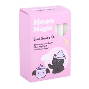 Kit ritualic Moon Magic (12 lumanari albe si suport in forma de Pentagrama ) - Img 2