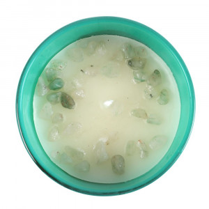 Lumanare zodiacala cu bucatele de Turcoaz - Sagetator (aroma ylang ylang si ambra) - Img 2