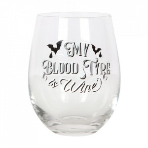 Pahar de vin Victorian Vampire - My Blood Type is Wine 12.2 cm - Img 3