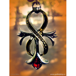 Pandantiv Ankh Infinity – talisman egiptean pentru protectie si viata eterna, 4.5 cm