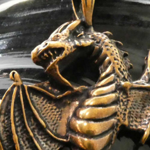 Pandantiv bronz Dragon inaripat 5.4cm - Img 2