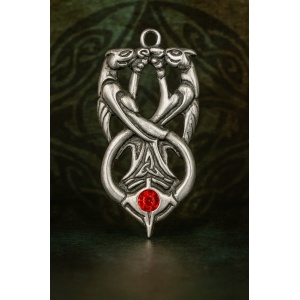 Pandantiv celtic cu lantisor Celtic Sorcery - Dragonii Wyrd, 4.6 cm