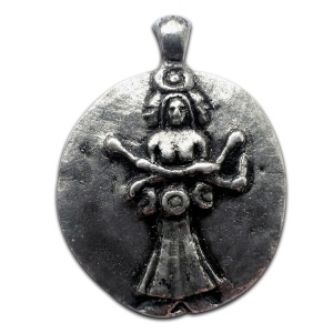 Pandantiv cu lantisor Goddess Coins - Hecate – Talismanul Transformarii si Reinnoirii, 2.5cm