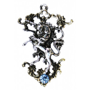 Pandantiv cu lantisor Ultimul unicorn, placat cu argint, talisman impotriva deochiului, 4 cm