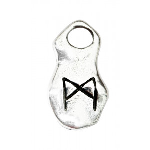 Pandantiv cu rune Man, talisman pentru iubire si prietenie, 2.5 cm
