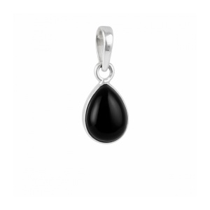 Pandantiv din argint cu cristal natural Lacrima de Onix 1.2 cm