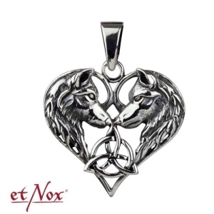 Pandantiv Inima Lupilor din inox, Etnox – simbol al iubirii si loialitatii, 2.6 cm - Img 2