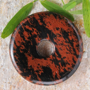 Pandantiv piatra Pi Obsidian Mahon, 3 cm - Img 1