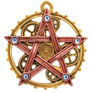 Pandantiv steampunk Pentagrama Penta Meridia
