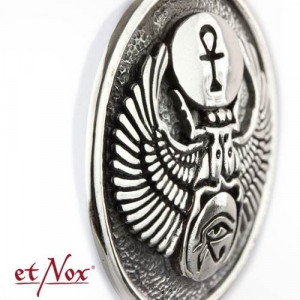 Pandantiv talisman egiptean din argint Scarabeu, Horus, Ankh 3cm - Img 2