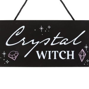 Placuta decorativa cu mesaj Crystal Witch 10x20 cm - Img 3