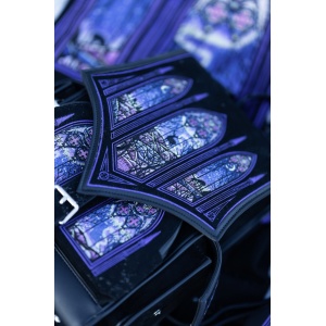 Rucsac din piele ecologica cu broderie Luminile Nordului - Img 7