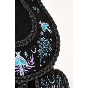 Rucsac din piele ecologica cu broderie Moon Glow - Img 6
