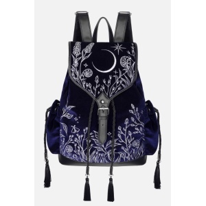 Rucsac gotic dark celestial Moonlit Meadow din catifea - Restyle