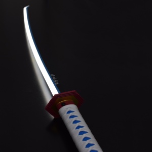 Sabie decorativa cu led katana Demon Slayer - Giyu Tomioka 98 cm - Img 4
