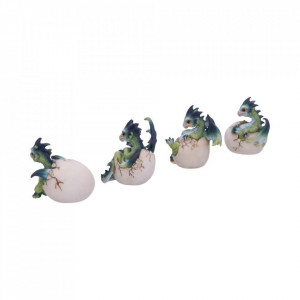 Set 4 statuete pui de dragon in ou Hatchlings Emergence 8 cm - Img 3