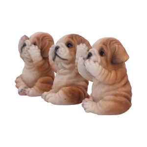 Set statuete Trei Bulldogi Intelepti 8.5cm - Img 2