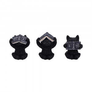 Set Trei pisicute vrajitoare intelepte 8.5 cm