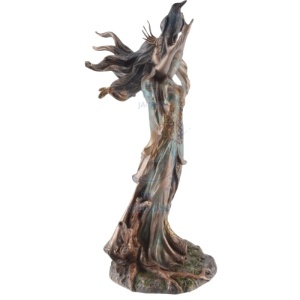 Statueta bronz si rasina vrajitoarea Morgana le Fay 25 cm - Img 5