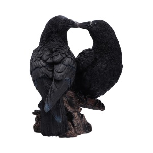 Statueta Corbi Midnight Kiss – decor gotic si fantasy, 13.9 cm - Img 3