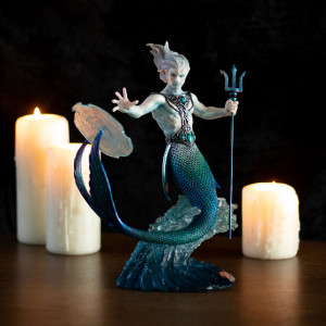 Statueta Elemental Magic - Vrajitorul Apei, Anne Stokes 22.5 cm - Img 8