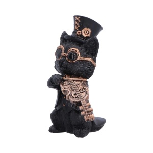 Statueta pisicuta Music Meowstro Violin – decor steampunk , 10 cm - Img 2