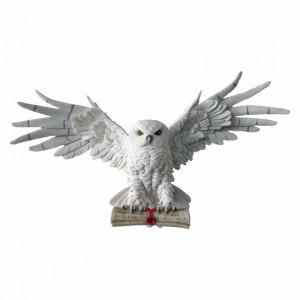 Statueta / Placa decorativa pentru perete bufnita polara Emisarul 49 cm - Img 1