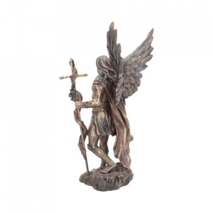 Statueta rasina si bronz Arhanghelul Gabriel 24 cm - Img 3
