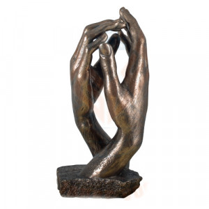 Statueta rasina si bronz Catedrala de A.Rodin 27 cm