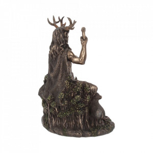 Statueta rasina si bronz Cernunnos si regatul sau - Img 5