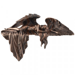 Statueta rasina si bronz Ingerul Pazitor 21 cm