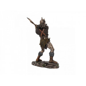 Statueta rasina si bronz luptator viking Berserker 28.5cm - Img 5