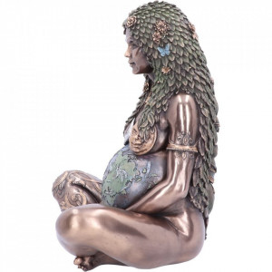 Statueta rasina si bronz Mama Pamant 30 cm - Img 5