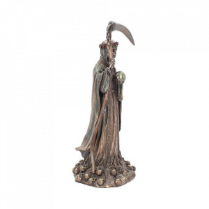 Statueta rasina si bronz Santa Muerte 29 cm - Img 6