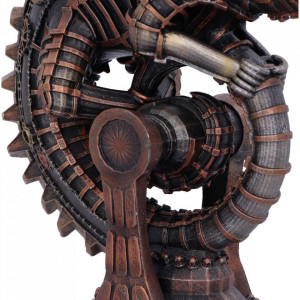 Statueta rasina si bronz, steampunk, Mechanical Chameleon 22.3cm - Img 6
