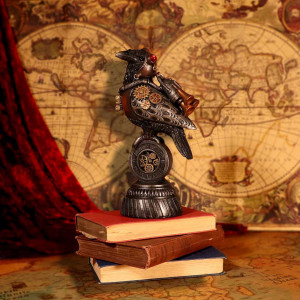 Statueta steampunk Corb - Rivet Raven 24cm - Img 6
