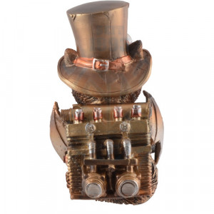 Statueta steampunk Pisica Victoriana 16 cm - Img 5