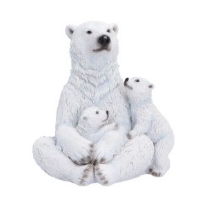 Statueta ursi polari Mama cu pui - Polar Protection 12.7cm