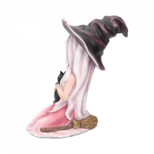 Statueta vrajitoare cu pisicuta neagra Rosa 15 cm - Img 3