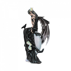 Statueta zana si corb Cer intunecat 28 cm Nene Thomas - Img 3