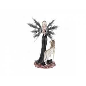Statueta zana si lup Aura Neagra 24 cm - Img 3