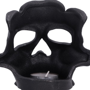 Suport lumanare craniu negru Afterglow 11.8cm - Nemesis Now - Img 6