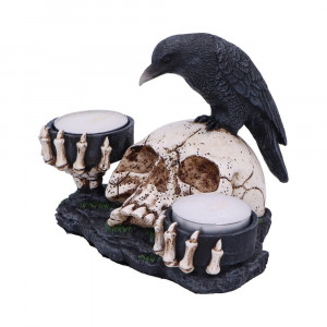 Suport lumanari Corb Nevermore 15 cm - Img 6