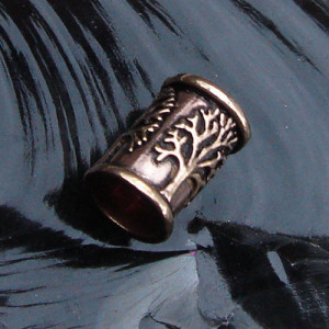 Bijuterie pentru barba/par bronz Copacul vietii 1.4x0.7 cm - Img 2