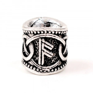 Aceasta bijuterie Runa Ansuz este destinata in special barbatilor, pentru barba, dar poate fi folosita si de femei pentru a prinde suvite de par.Dimensiuni: 1.3 x 1.2 cm. , diametru interior 0.8 cm.