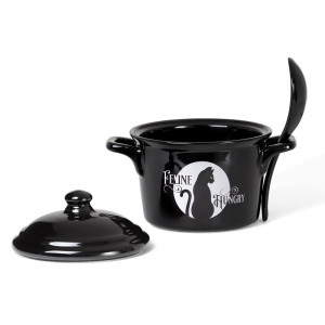 Bol cu capac si lingura Feline Hungry 14 cm - Img 3