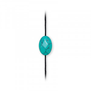 Bratara ajustabila material textil si piatra de Turcoaz, talisman pentru Protectie