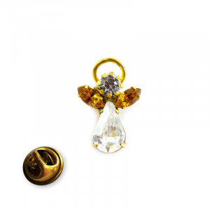 Brosa Inger de Cristal - Ingerul lunii Noiembrie ( Zirconiu Topaz)
