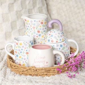 Cana ceramica Spring Floral, capacitate 350 ml - Img 5