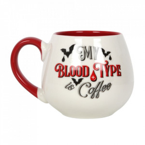 Cana ceramica Victorian Vampire - My Blood Type is Coffee, capacitate 500 ml